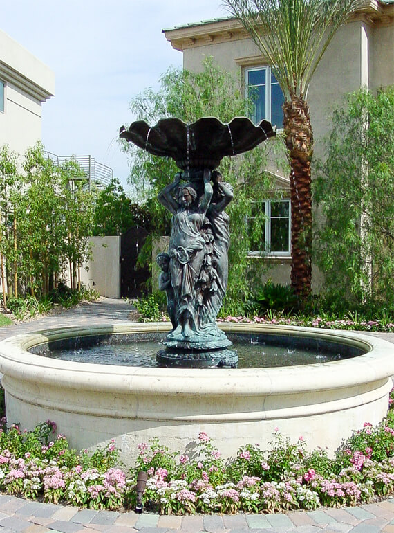 Restaurant garden fountain